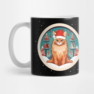 Somali Cat Xmas, Love Cats Mug